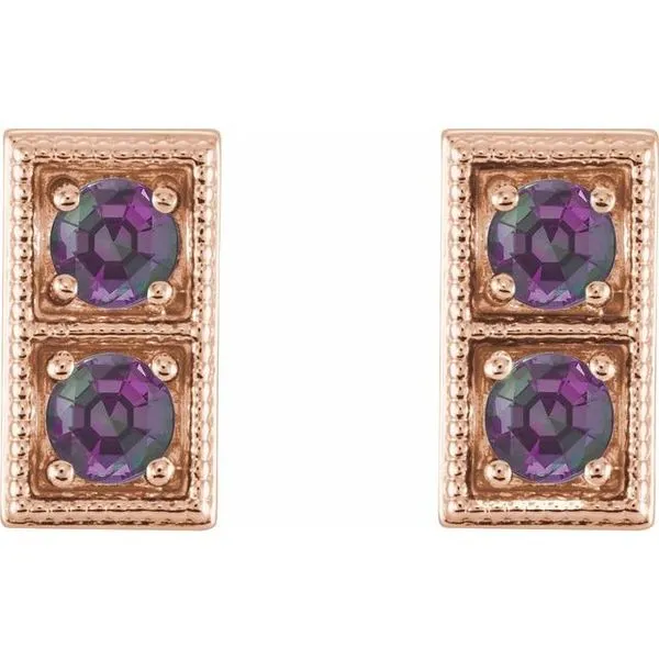 Two-Stone Earrings Image 2 Arnold's Jewelry and Gifts Logansport, IN