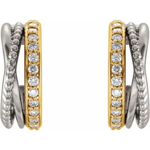 Beaded Hoop Earrings Image 2 Becky Beck's Jewelry DeKalb, IL