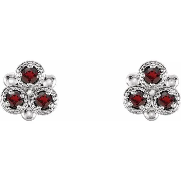 Three-Stone Earrings Image 2 Scirto's Jewelry Lockport, NY