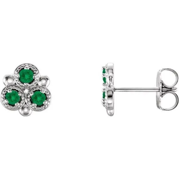 Three-Stone Earrings Hopman Jewelers Elkhart, IN