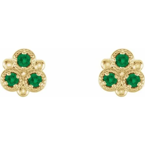 Three-Stone Earrings Image 2 Hopman Jewelers Elkhart, IN