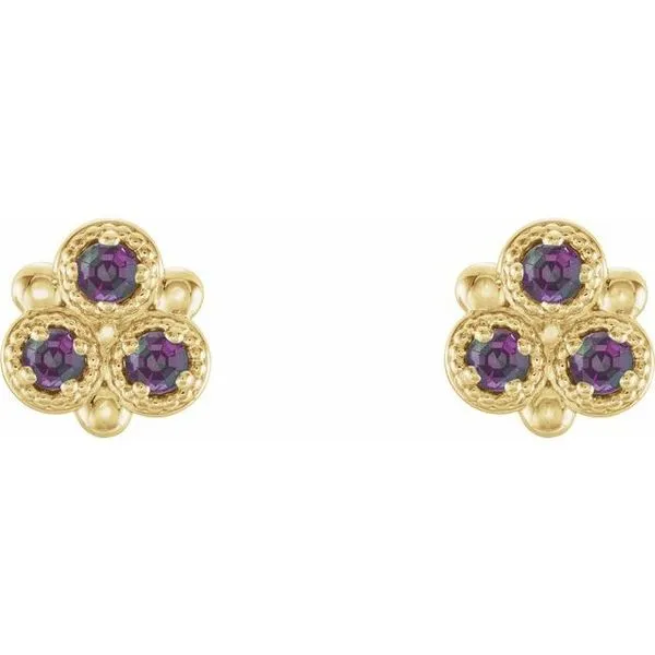 Three-Stone Earrings Image 2 Scirto's Jewelry Lockport, NY