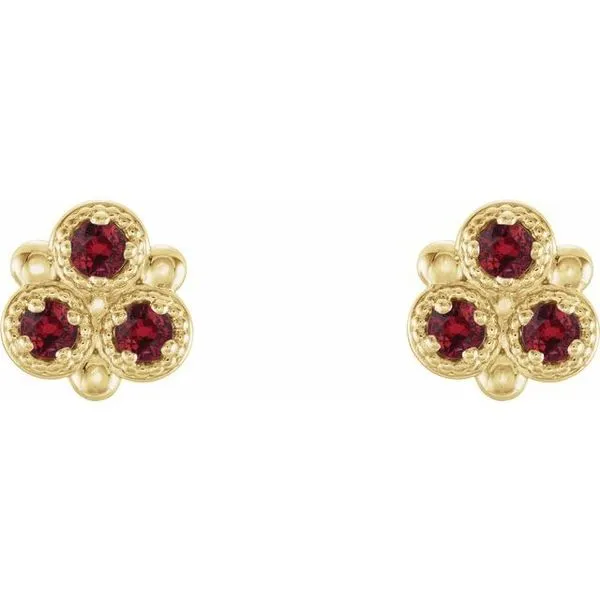 Three-Stone Earrings Image 2 Hopman Jewelers Elkhart, IN