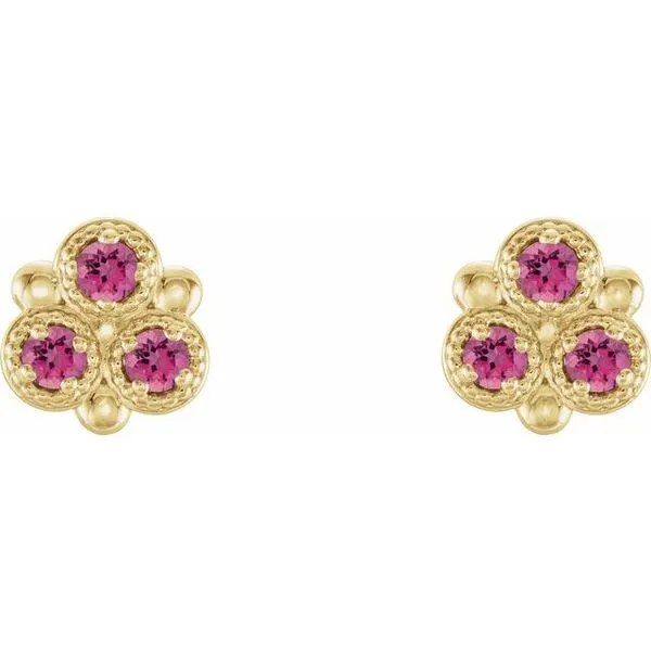 Three-Stone Earrings Image 2 Hopman Jewelers Elkhart, IN