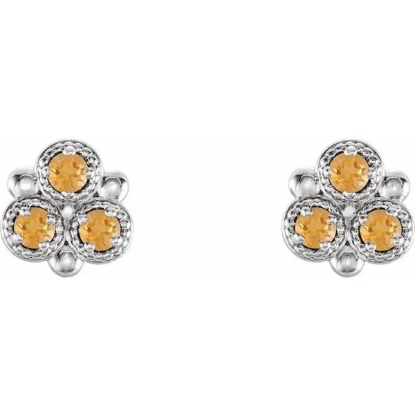 Three-Stone Earrings Image 2 Leslie E. Sandler Fine Jewelry and Gemstones rockville , MD