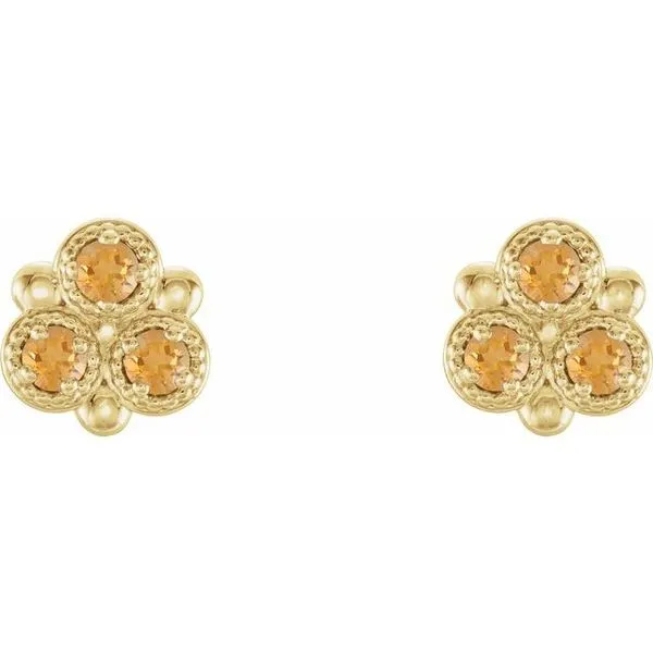 Three-Stone Earrings Image 2 Hopman Jewelers Elkhart, IN