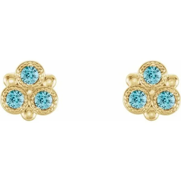 Three-Stone Earrings Image 2 Hopman Jewelers Elkhart, IN