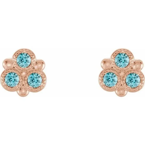 Three-Stone Earrings Image 2 Hopman Jewelers Elkhart, IN