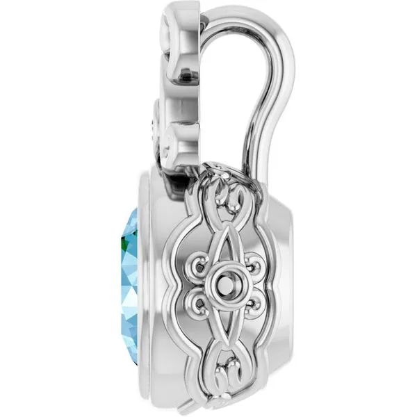 Bezel-Set Accented Pendant Image 3 Hopman Jewelers Elkhart, IN