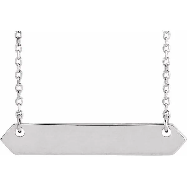Engravable Geometric Necklace Linwood Custom Jewelers Linwood, NJ