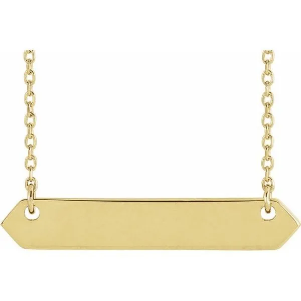 Engravable Geometric Necklace M. J. Thomas Jewelers, Ltd. Stratford, CT