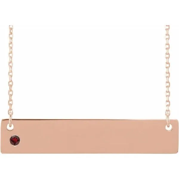 Engravable Family Bar Necklace G.G. Gems, Inc. Scottsdale, AZ