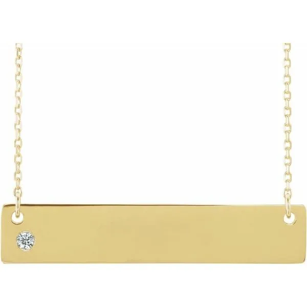 Engravable Family Bar Necklace James & Williams Jewelers Berwyn, IL