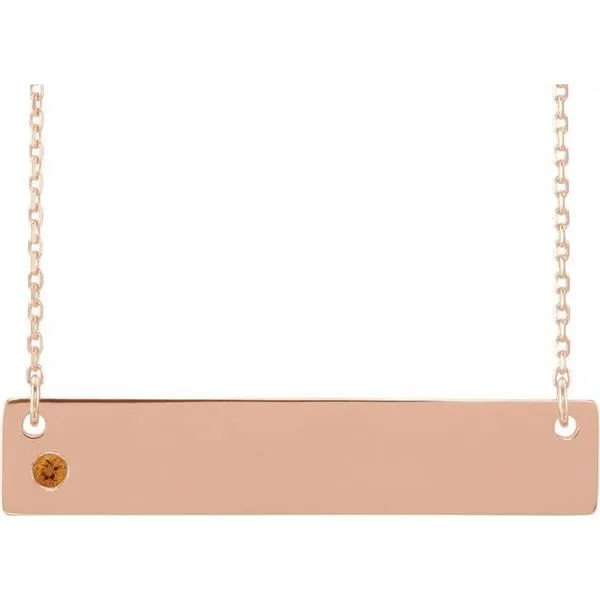 Engravable Family Bar Necklace Scirto's Jewelry Lockport, NY