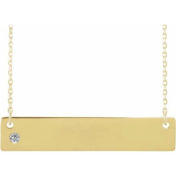 Engravable Family Bar Necklace J. Meredith Jewelers Delafield, WI