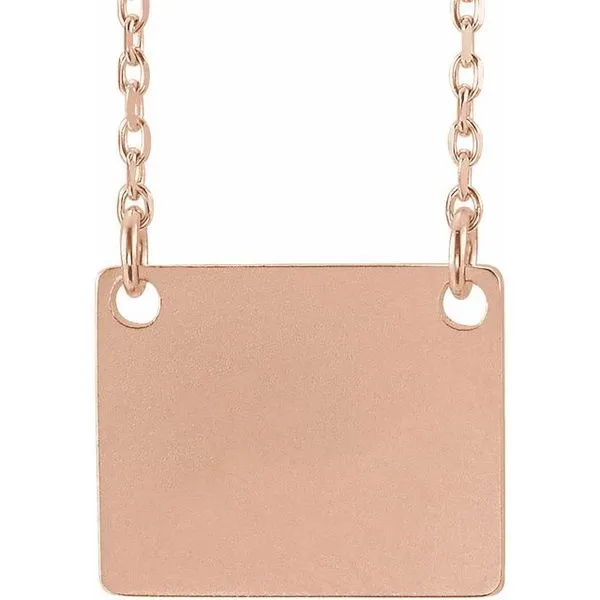 Engravable Geometric Necklace Scirto's Jewelry Lockport, NY