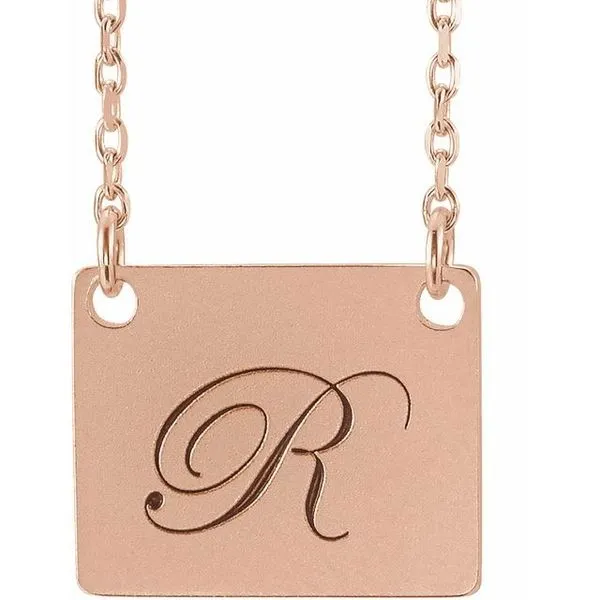 Engravable Geometric Necklace Image 3 Arnold's Jewelry and Gifts Logansport, IN