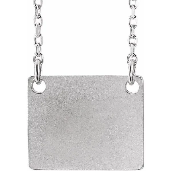 Engravable Geometric Necklace Image 3 Long Jewelers Chesapeake, VA