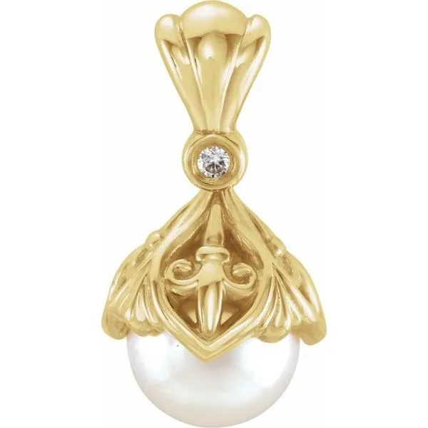 Pearl Fleur-de-lis Pendant Smith Jewelers Franklin, VA