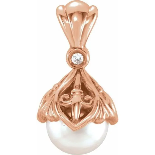 Pearl Fleur-de-lis Pendant Hopman Jewelers Elkhart, IN