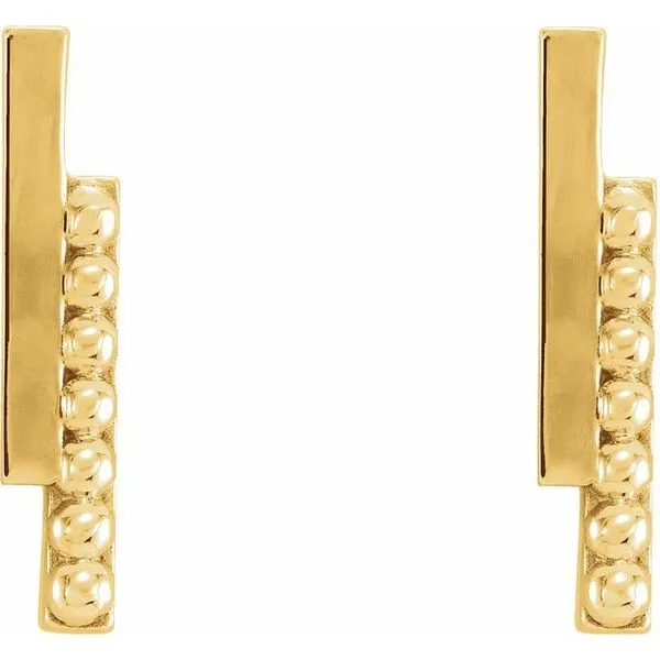 Beaded Bar Earrings Image 2 Becky Beck's Jewelry DeKalb, IL