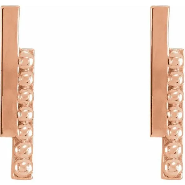 Beaded Bar Earrings Image 2 Becky Beck's Jewelry DeKalb, IL