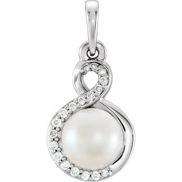 Accented Pearl Pendant Linwood Custom Jewelers Linwood, NJ