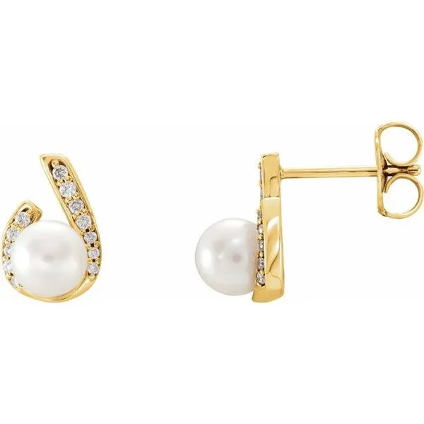 Accented Pearl Earrings J. Meredith Jewelers Delafield, WI