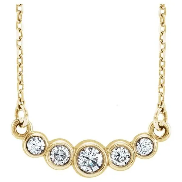 Graduated Bezel-Set Necklace James & Williams Jewelers Berwyn, IL