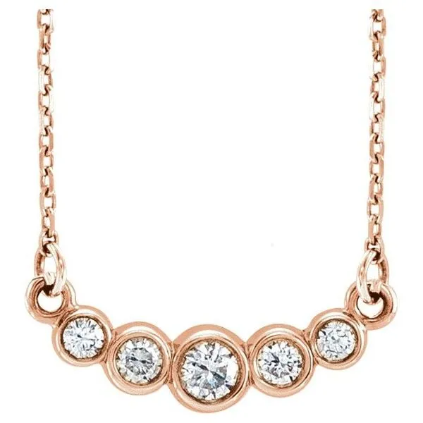 Graduated Bezel-Set Necklace Rasmussen Jewelers Spanish Fork, UT