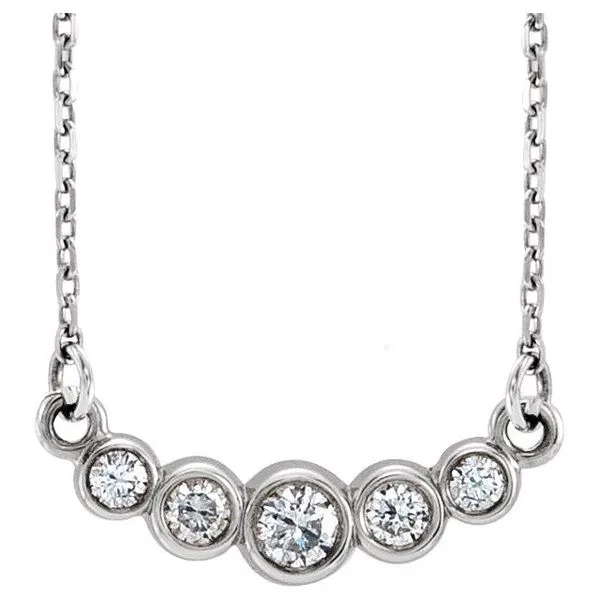 Graduated Bezel-Set Necklace James & Williams Jewelers Berwyn, IL