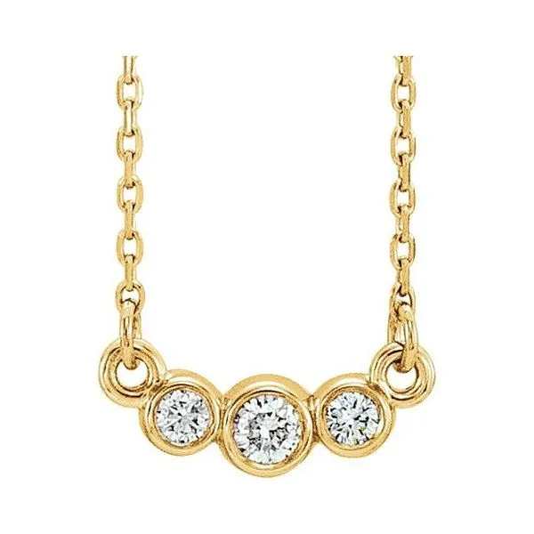 Three-Stone Bezel-Set Necklace Rasmussen Jewelers Spanish Fork, UT