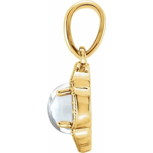 Accented Clover Pendant Image 2 Scirto's Jewelry Lockport, NY