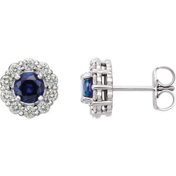 Round 4-Prong Halo-Style Earrings Diny's Jewelers Middleton, WI