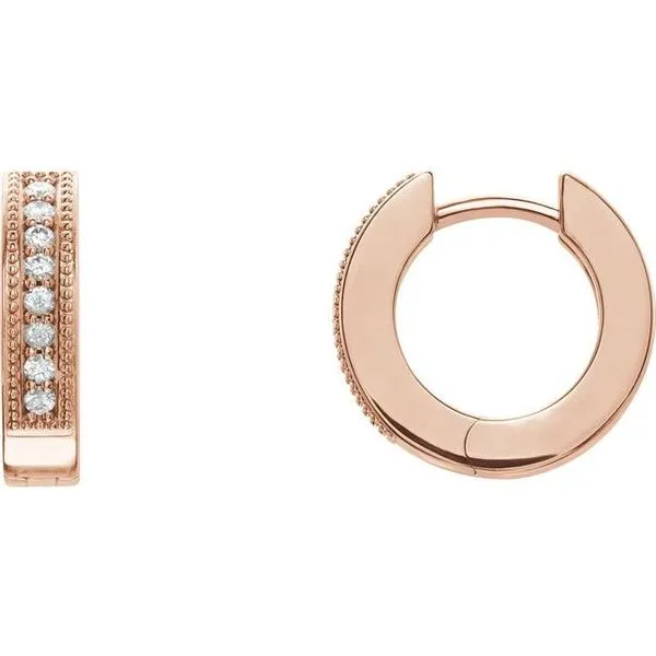 Accented Milgrain Hoop Earrings Hopman Jewelers Elkhart, IN