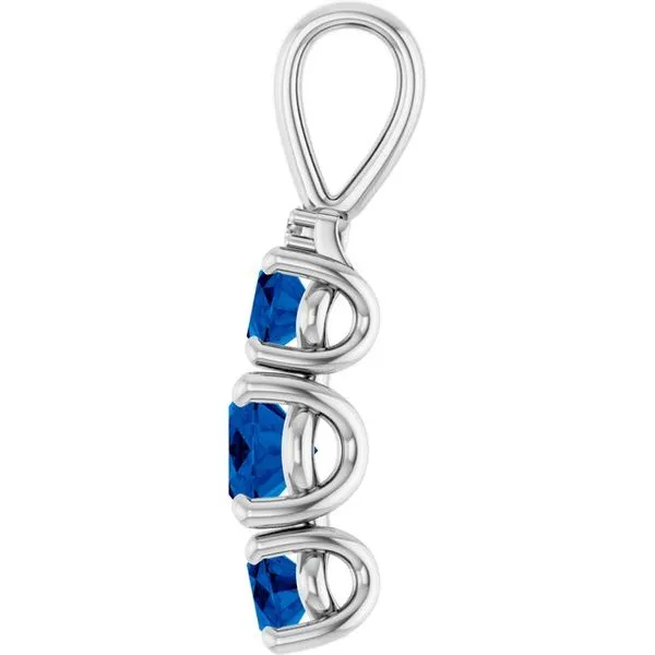 Accented Three-Stone Pendant Image 3 Arnold's Jewelry and Gifts Logansport, IN