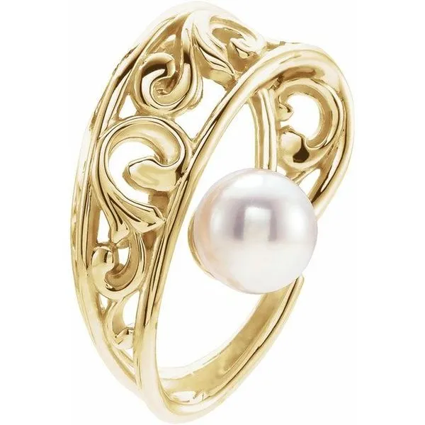 Pearl Freeform Scroll Pendant James & Williams Jewelers Berwyn, IL