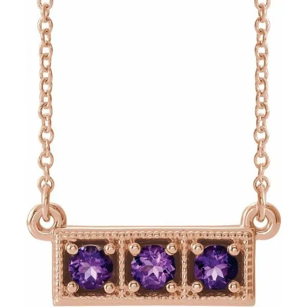 Three-Stone Bar Necklace Hopman Jewelers Elkhart, IN