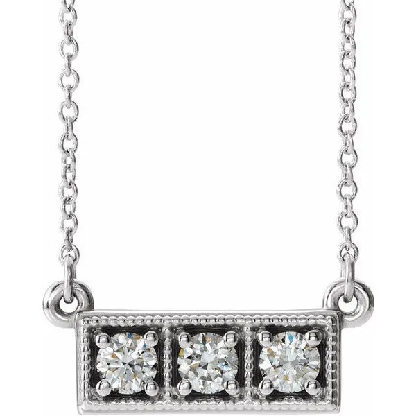 Three-Stone Bar Necklace Hart's Jewelers Grants Pass, OR