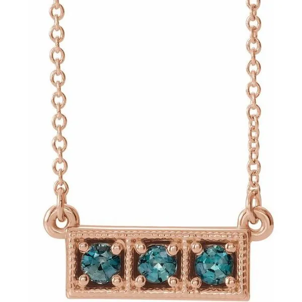 Three-Stone Bar Necklace Linwood Custom Jewelers Linwood, NJ