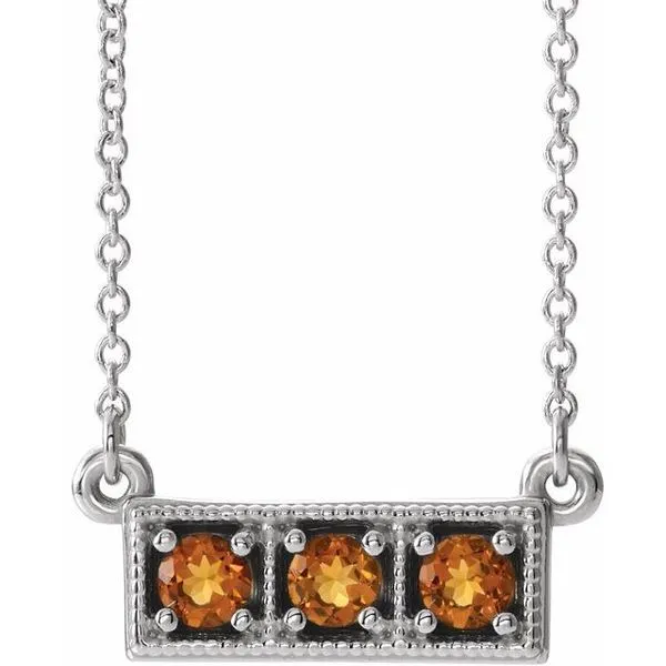 Three-Stone Bar Necklace Hart's Jewelers Grants Pass, OR