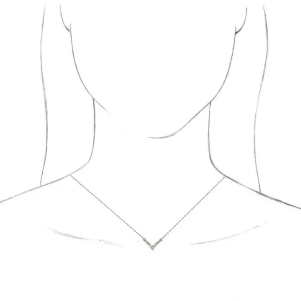 V Necklace Image 3 Hopman Jewelers Elkhart, IN