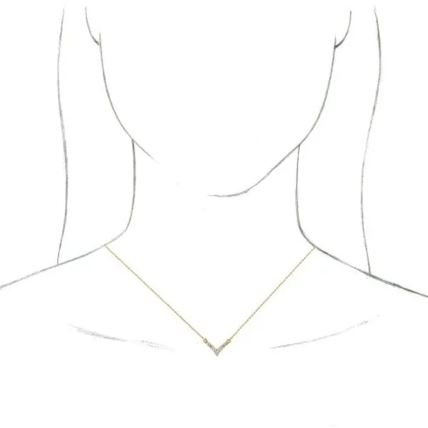 V Necklace Image 3 Hopman Jewelers Elkhart, IN