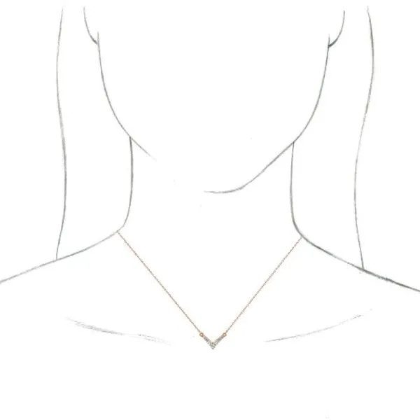 V Necklace Image 3 Hopman Jewelers Elkhart, IN