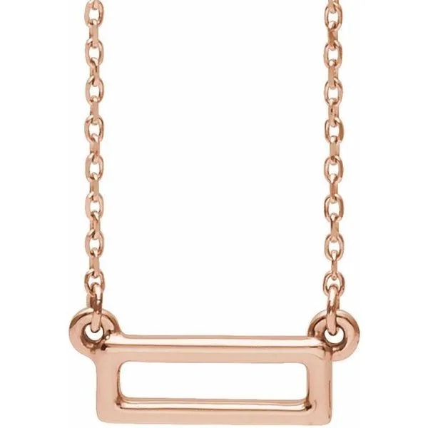Rectangle Bar Necklace Scirto's Jewelry Lockport, NY