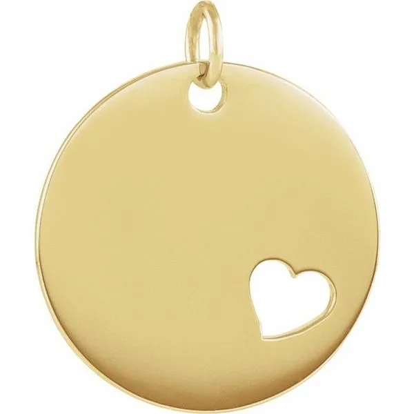 Engravable Pierced Heart Pendant James & Williams Jewelers Berwyn, IL