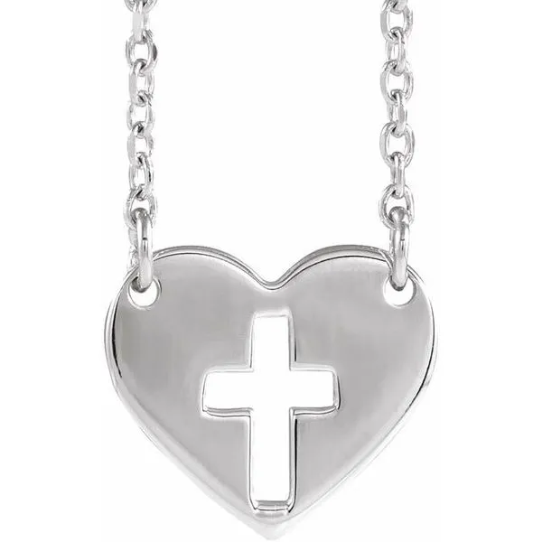 Pierced Cross Heart Necklace Hopman Jewelers Elkhart, IN