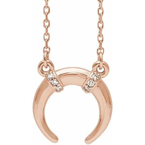 Accented Crescent Necklace Rasmussen Jewelers Spanish Fork, UT