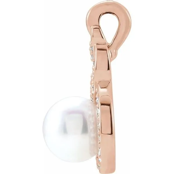 Accented Pearl Pendant Image 2 Rasmussen Jewelers Spanish Fork, UT
