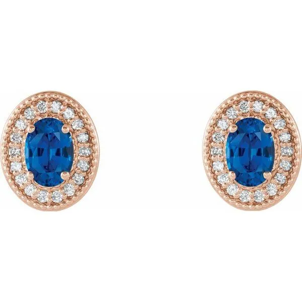 Oval 4-Prong Halo-Style Earrings Image 2 Milan's Jewelry Inc Sarasota, FL